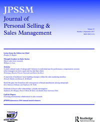 Journal Of Personal Selling & Sales Management