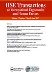 Iise Transactions On Occupational Ergonomics & Human Factors