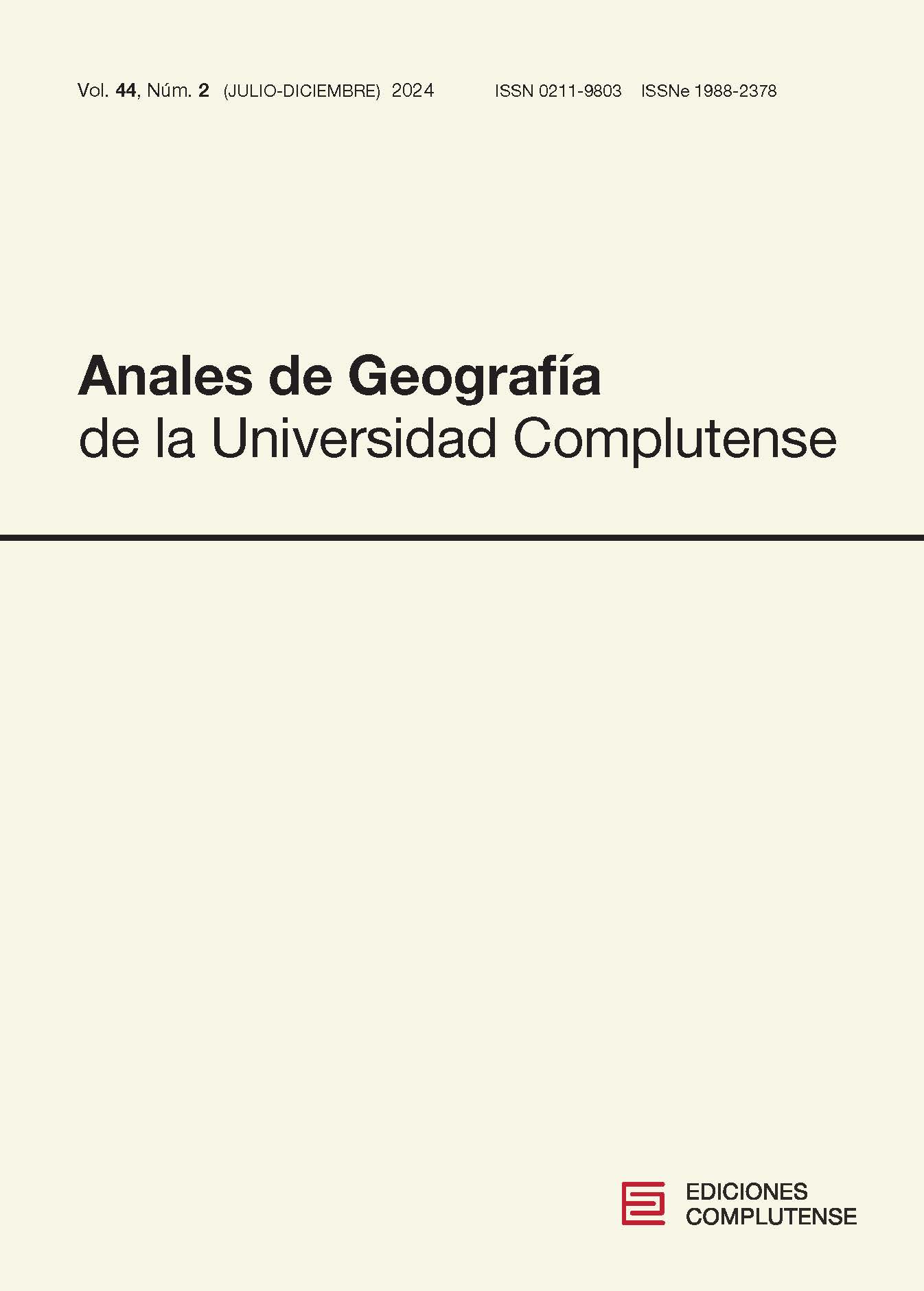 Anales De Geografia De La Universidad Complutense